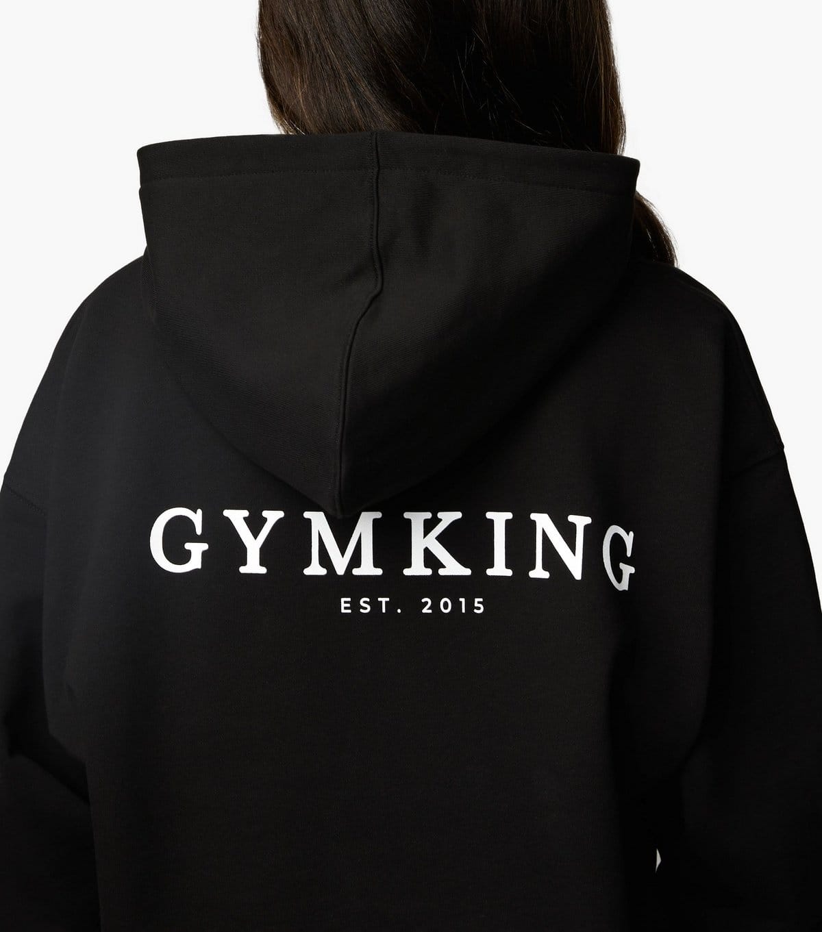 Gym King Women's Black Relaxed Pullover Logo Hoodie Gym King New Look - 4