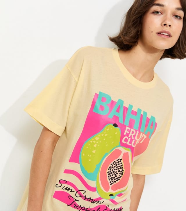 New Look Women's Light Yellow Papaya Oversized T-Shirt New Look - 3