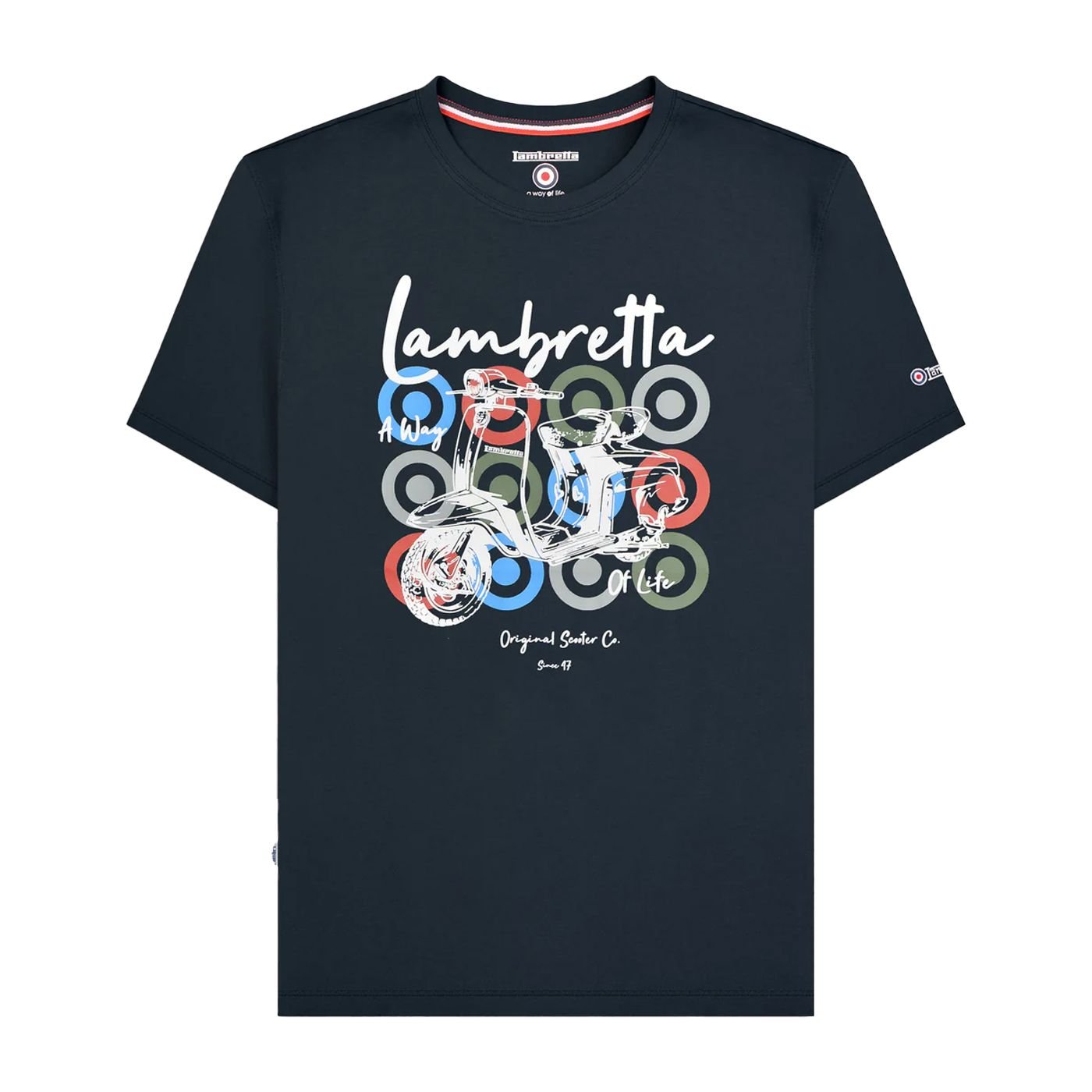 Lambretta Lambretta Men's Scooter Branded T-Shirt in Navy - 3