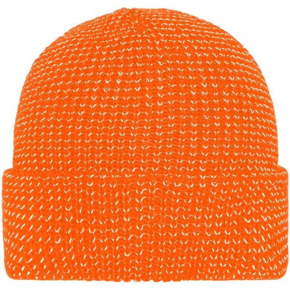 Myrtle Beach Myrtle Beach Men's Reflective Winter Beanie in Orange