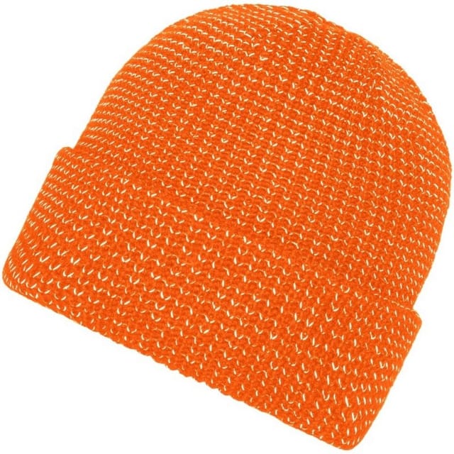 Myrtle Beach Myrtle Beach Men's Reflective Winter Beanie in Orange - 3