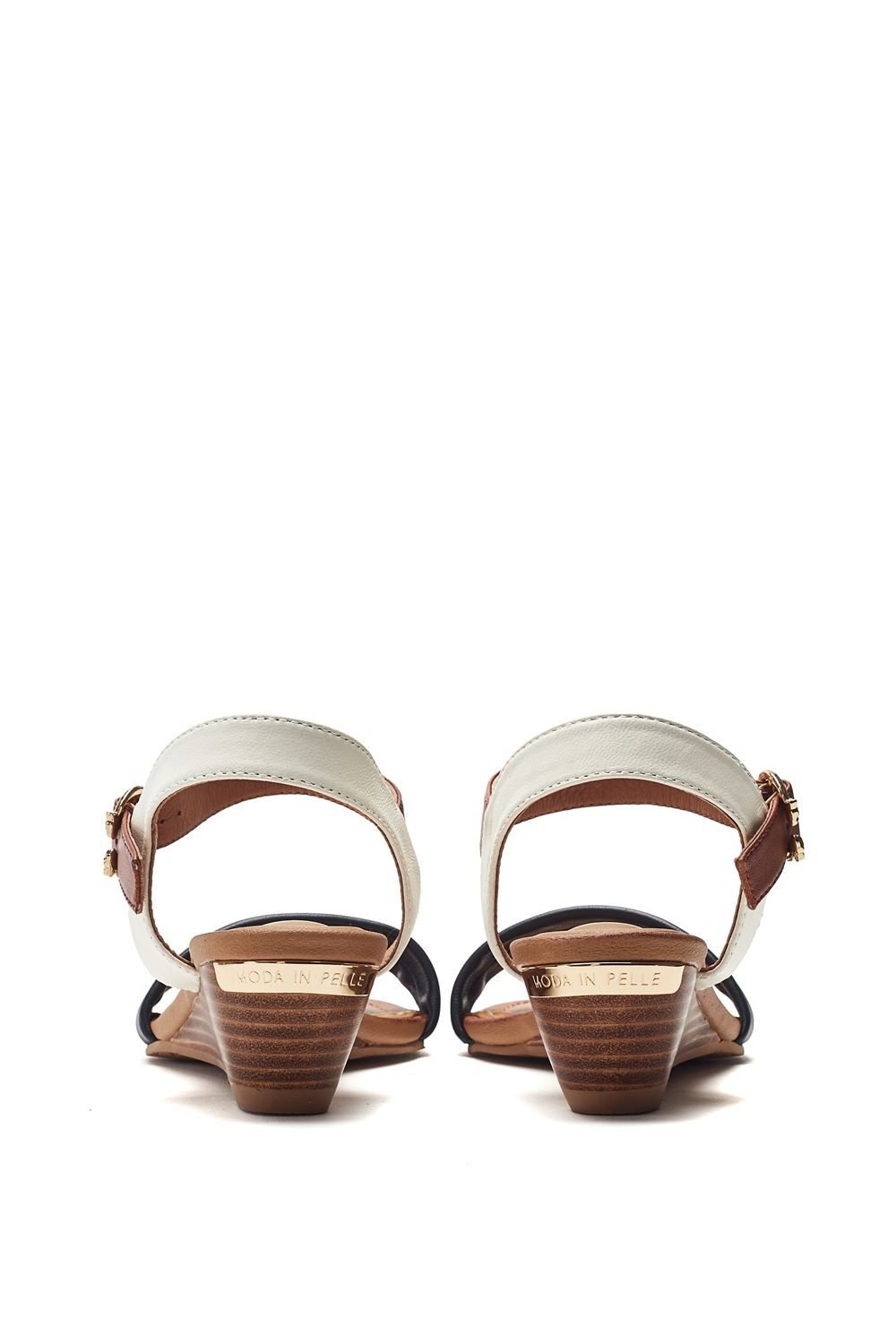 Moda In Pelle Moda In Pelle Women's 'Mayapple' Leather Wedges in Navy - 3