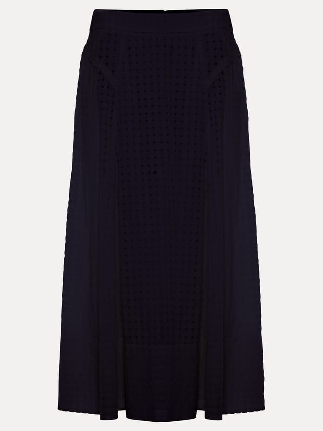Phase Eight Phase Eight Women's Carey Textured Midi Skirt in Dark Navy - 2