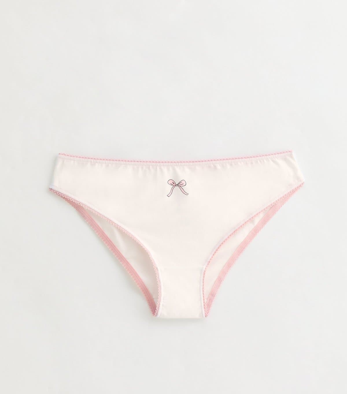 New Look Girls' White and Pink Front Bow Briefs New Look