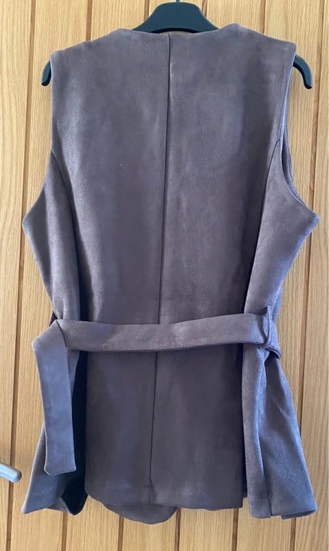 New Look New Look Faux suede belted waistcoat / top brown size 18 new with tags - 1
