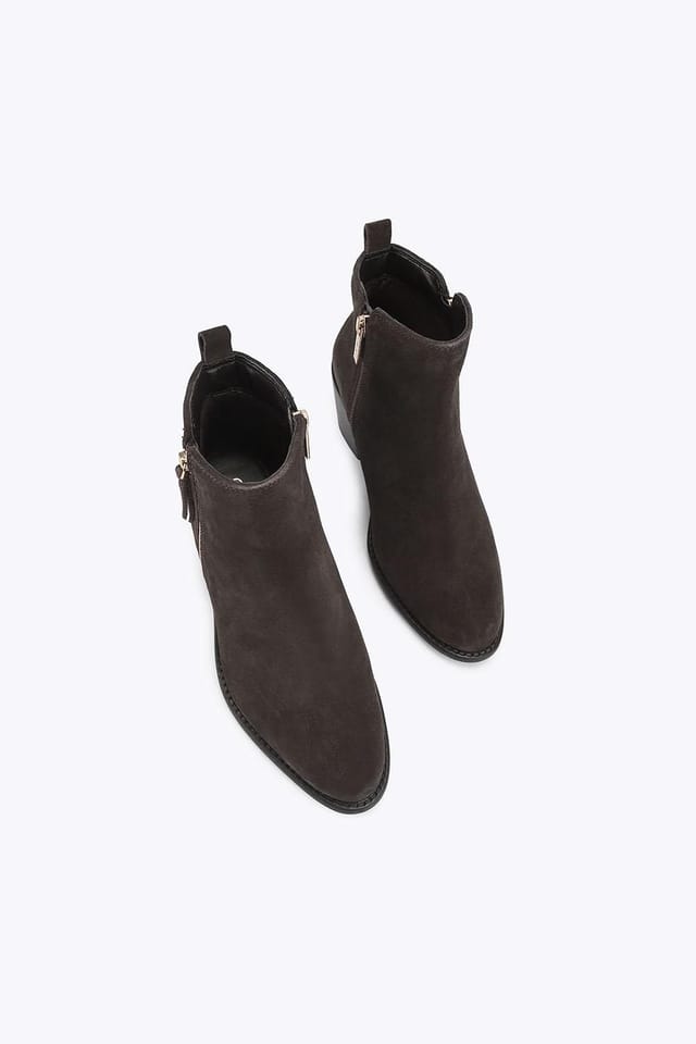 Carvela Carvela Women's 'Secil Wide Fit' Leather Boots in Dark Grey - 2