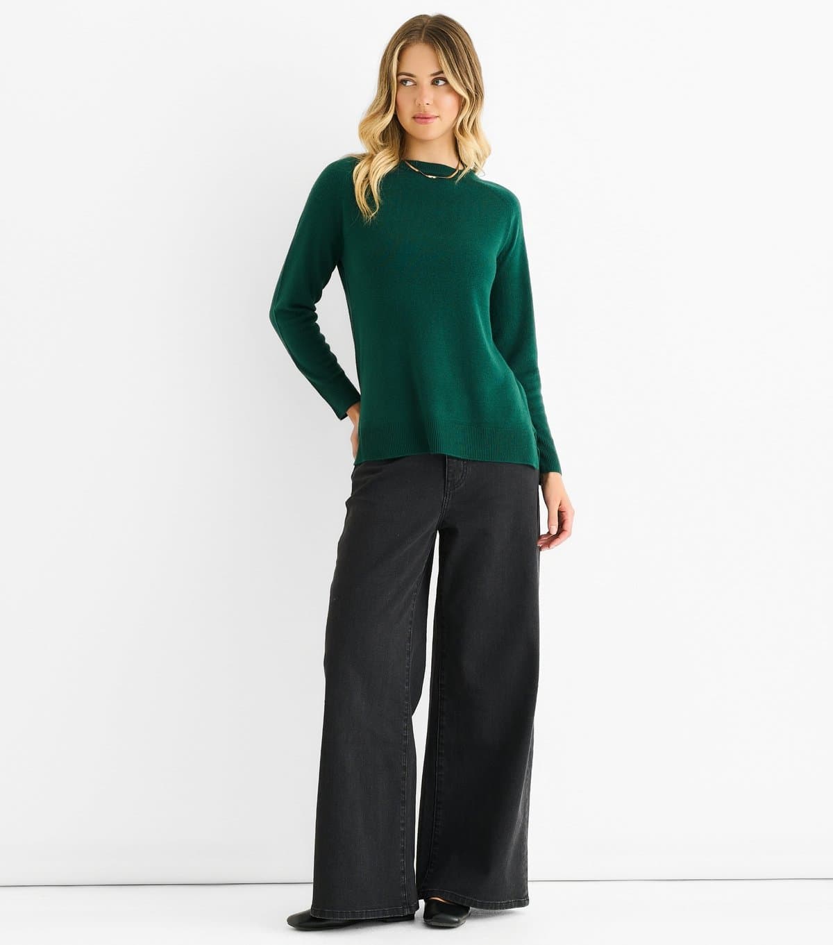 Gini London Women's Green Slim Knit Jumper Gini London New Look