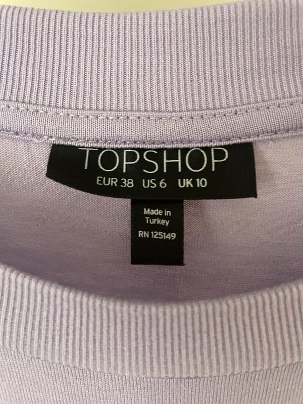 Topshop Topshop lilac T-shirt top size 10