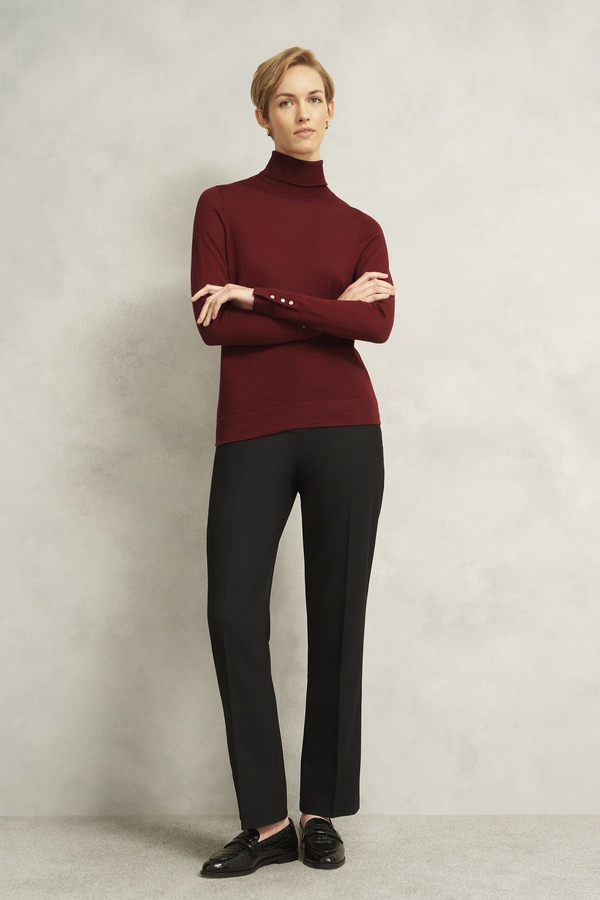 Hobbs London Hobbs London Women's Lara Rollneck Jumper in Charcoal - 3