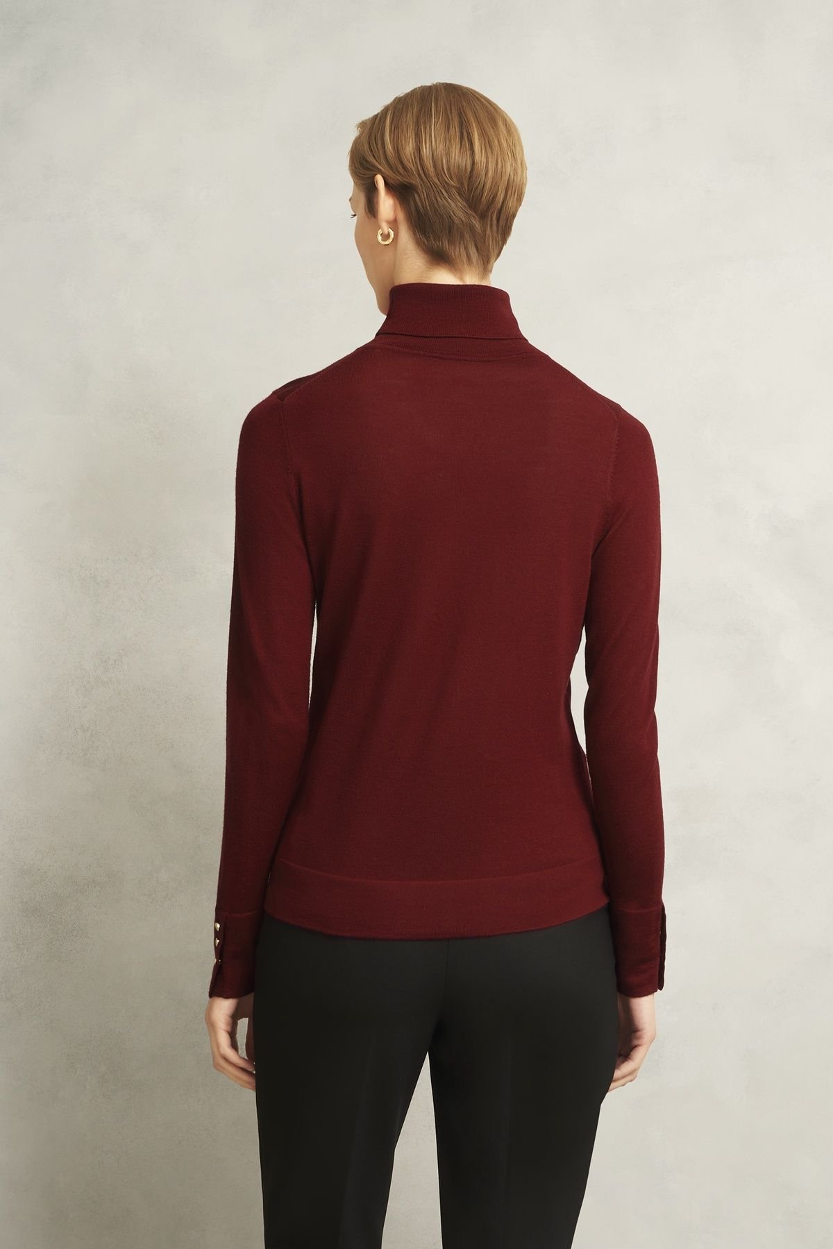 Hobbs London Hobbs London Women's Lara Rollneck Jumper in Charcoal - 4