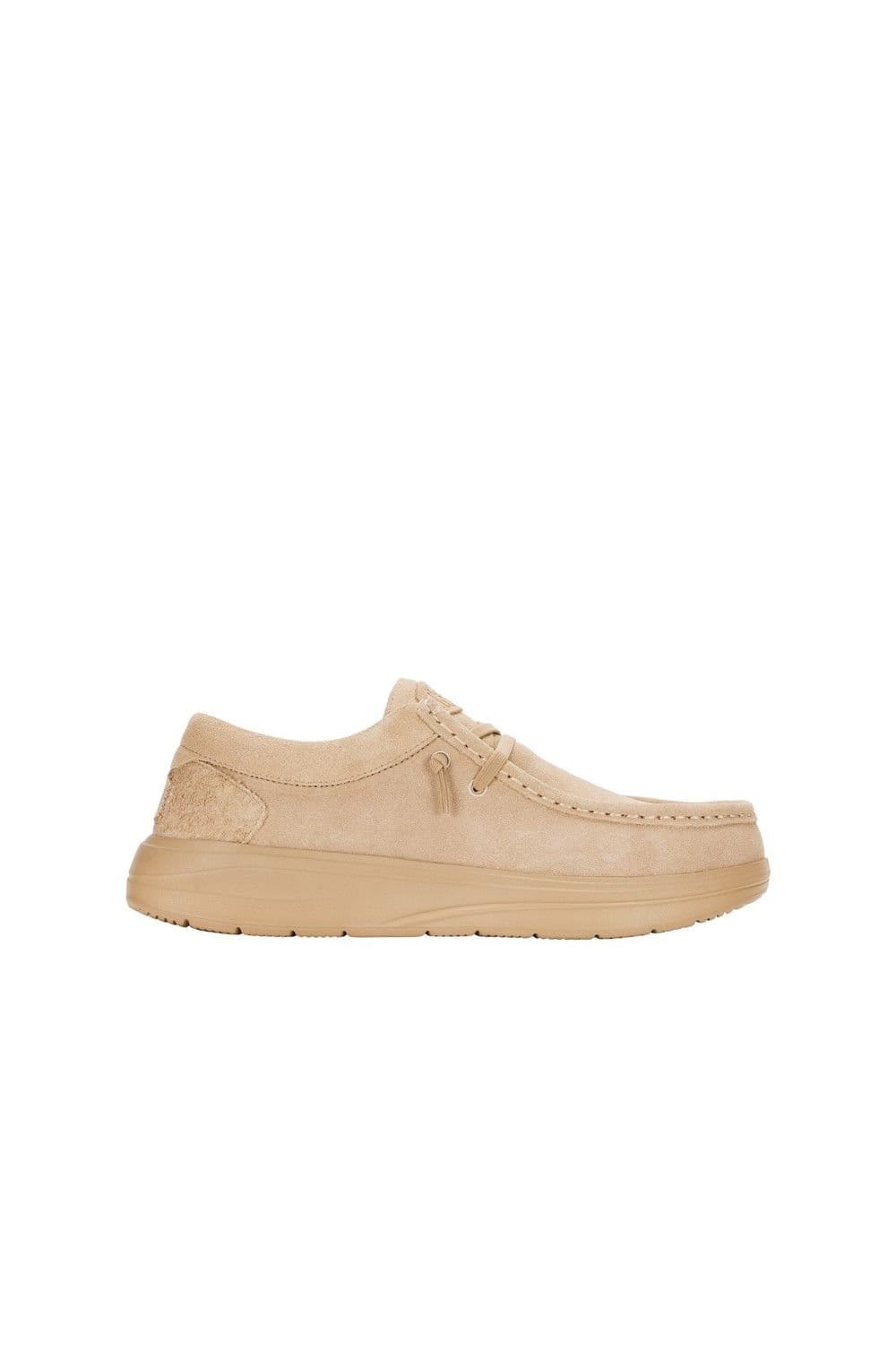 Hey Dude Hey Dude Men's Wally COMF Suede Slip on Shoe in Tan - 4