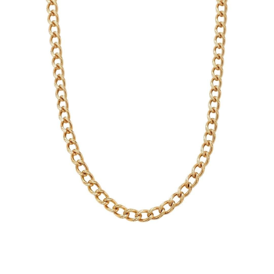 Gold Trip Gold Trip Women's Vintage Textured Long Curb Chain in Gold