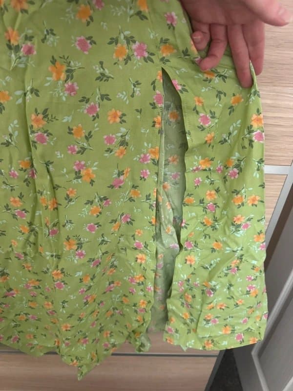 New Look Green floral midi dress size 10