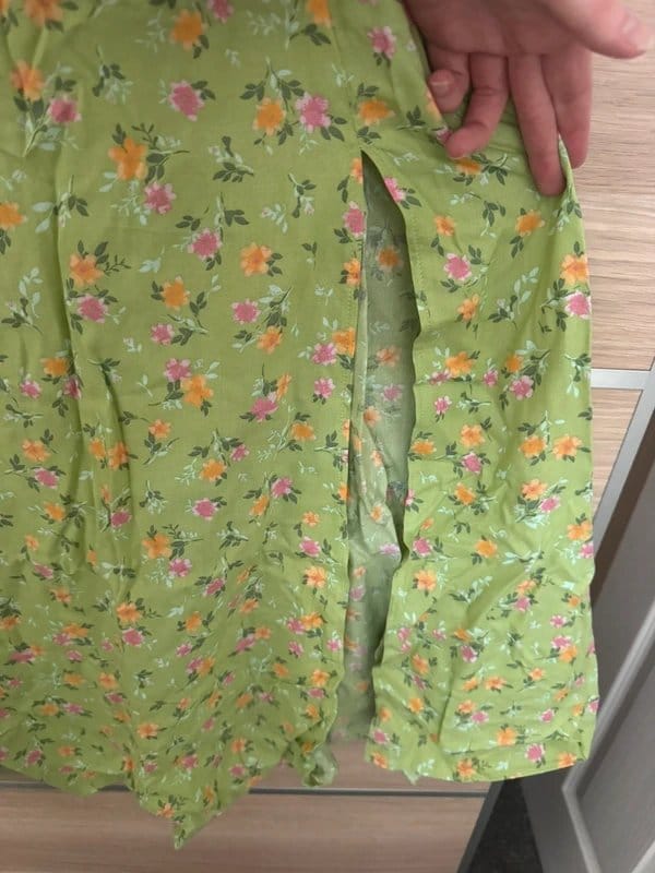 New Look Green Floral Midi Dress Size 10