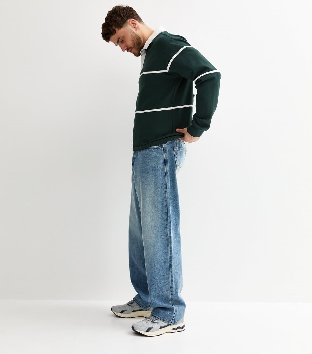 New Look Men's Blue Baggy Fit Jeans New Look