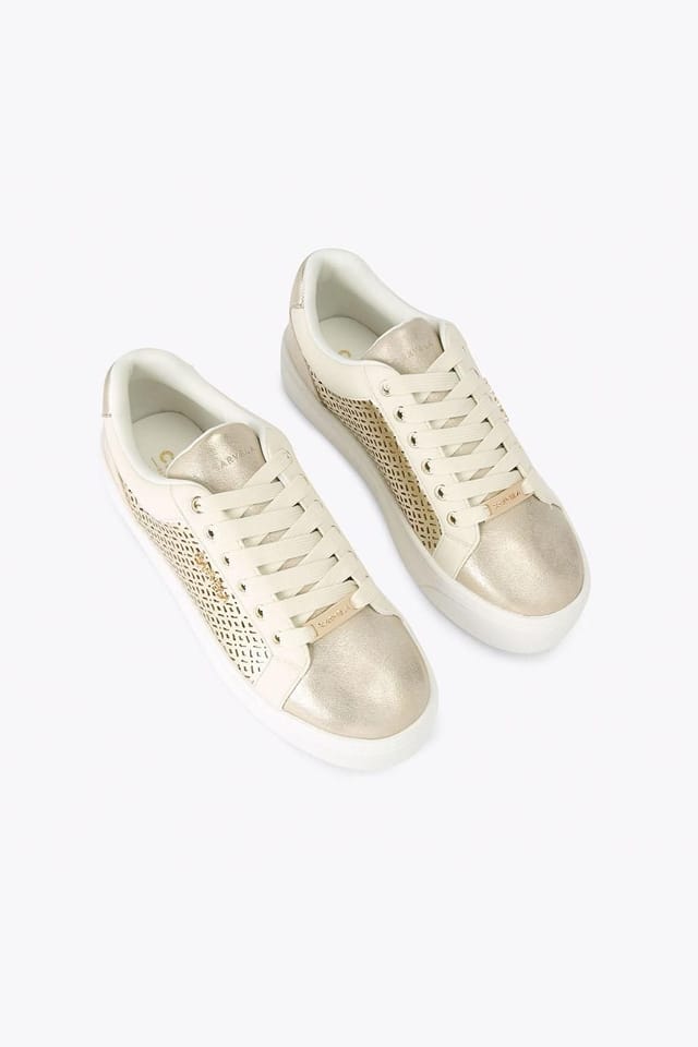 Carvela Carvela Women's 'Statement Laser' Trainers in Gold - 2