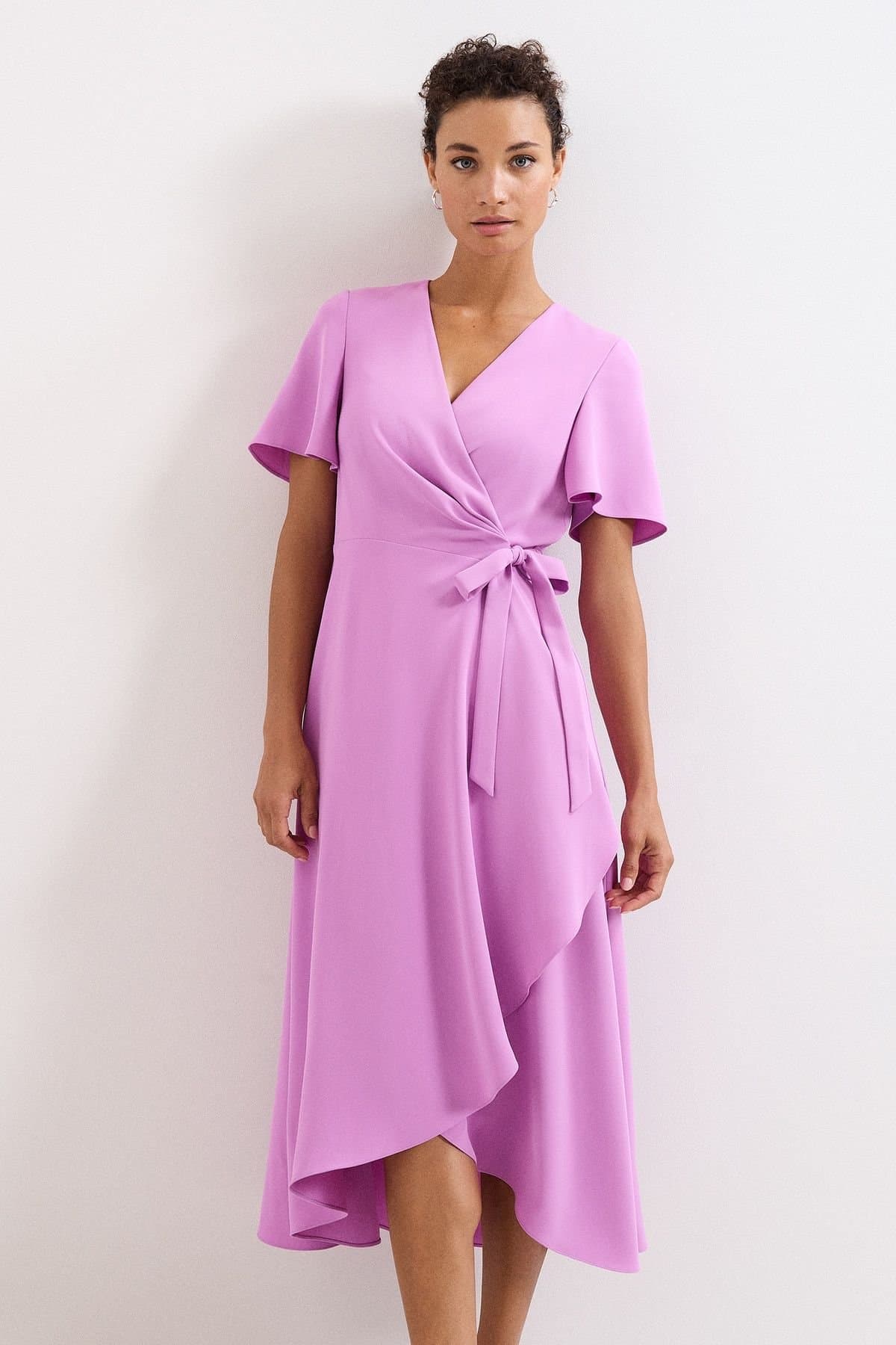 Phase Eight Phase Eight Women's Julissa Wrap Midi Dress in Lilac