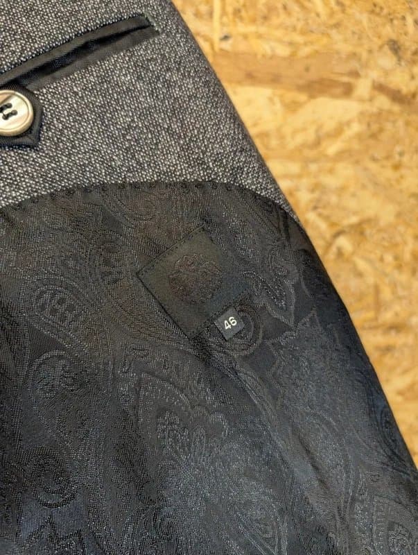 Pretty Green Pretty Green Chore Jacket Blazer Size XXL 46 Mens Charcoal 2-Button Black Label