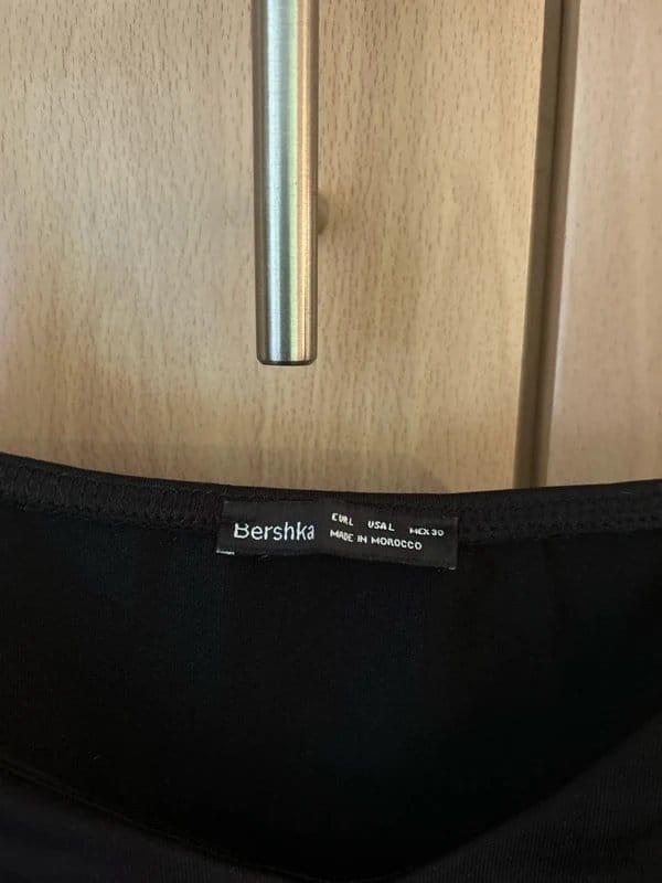 Bershka Black Stretchy Crop Top
