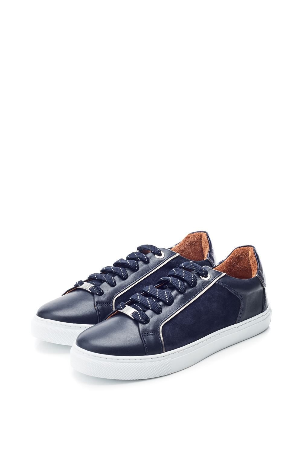 Moda In Pelle Moda In Pelle Women's 'Ales' Leather New Trainers in Navy - 2