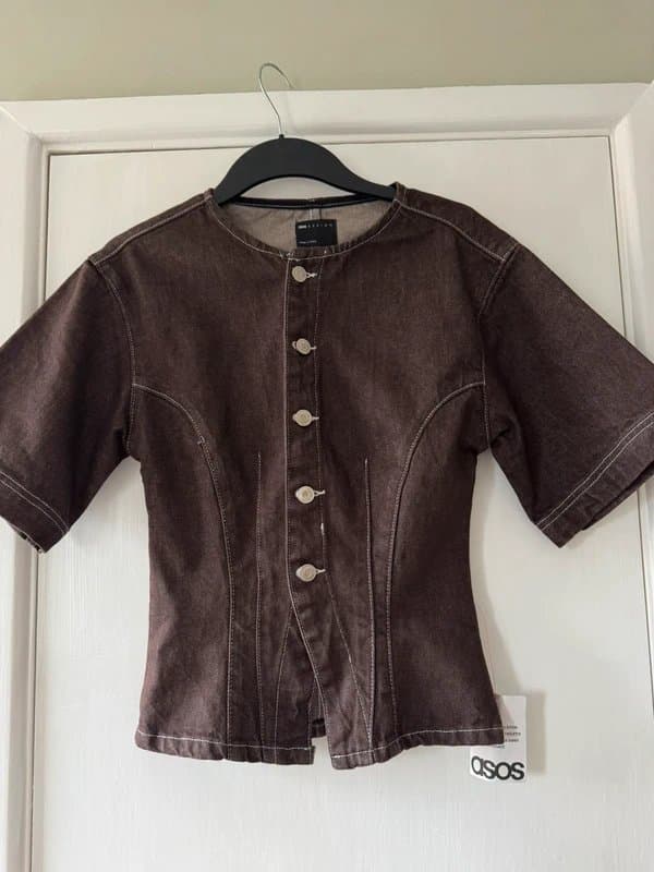 ASOS ASOS design cinched denim top