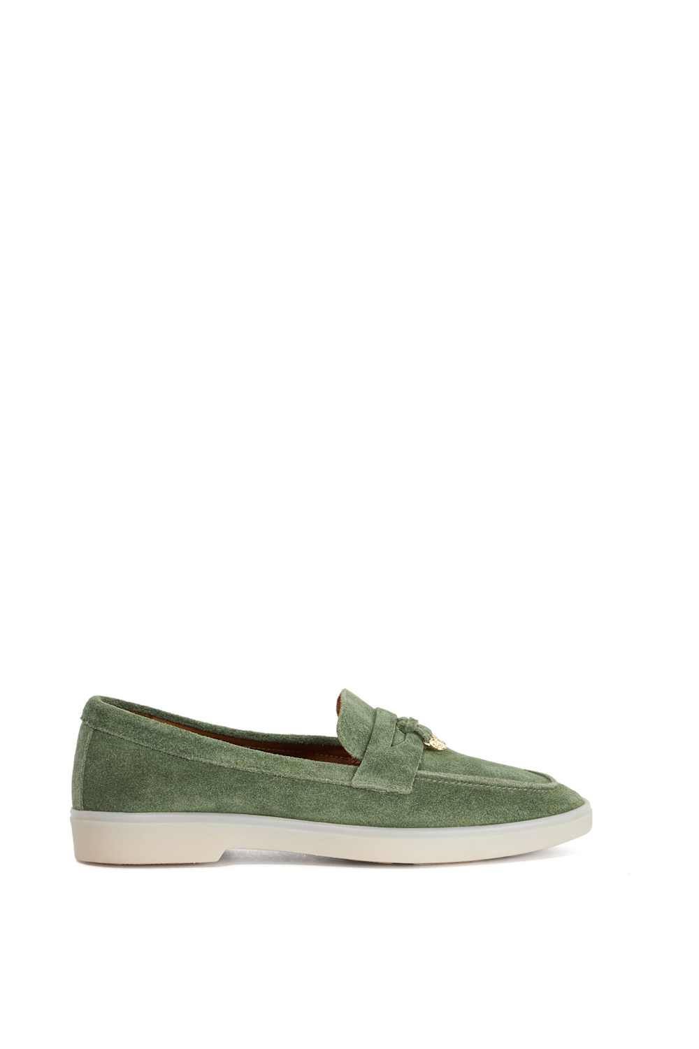 Dune London Dune London Women's 'Grinning' Suede Loafers in Green - 4