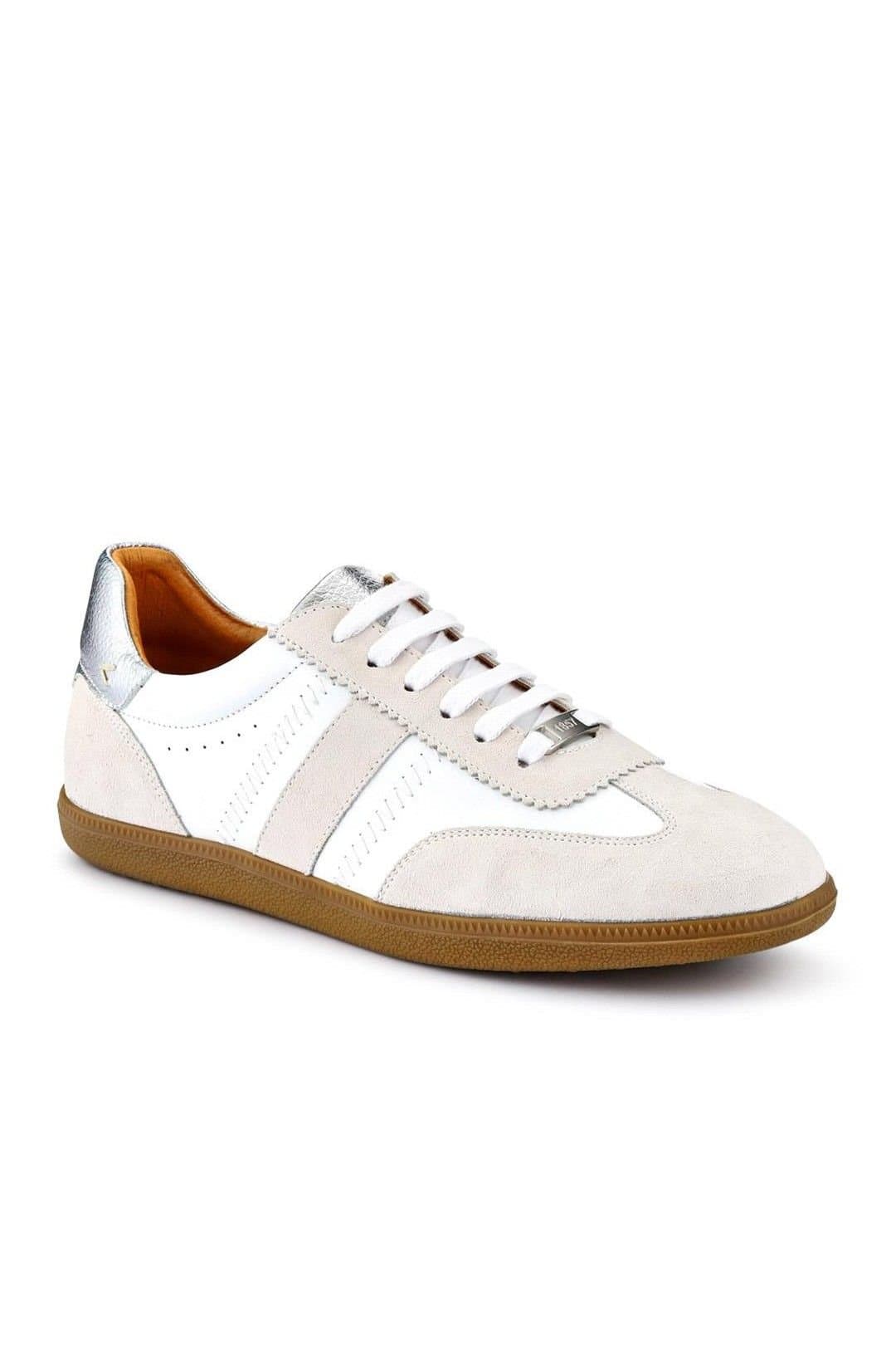 Jones Bootmaker Jones Bootmaker Women's Artea Leather Trainers in White