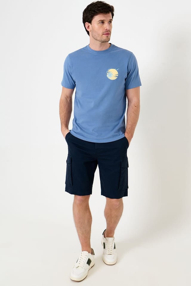 Saltwell Saltwell Men's Graphic Print Cotton T-Shirt in Blue - 3