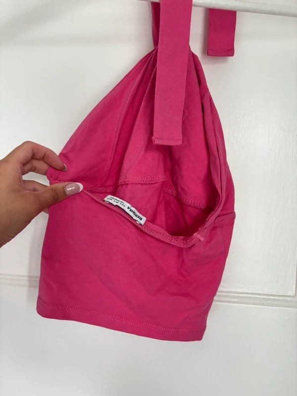 Bershka Pink Halter Neck Top