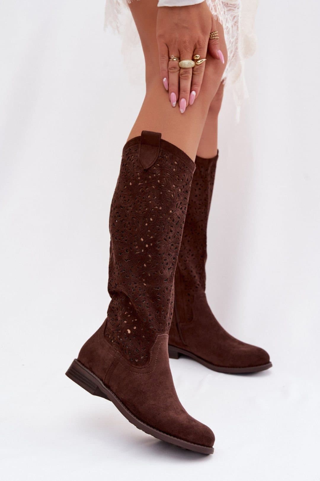Love Lace Love Lace Brown Suede Boho Lace-Up Ankle Boots