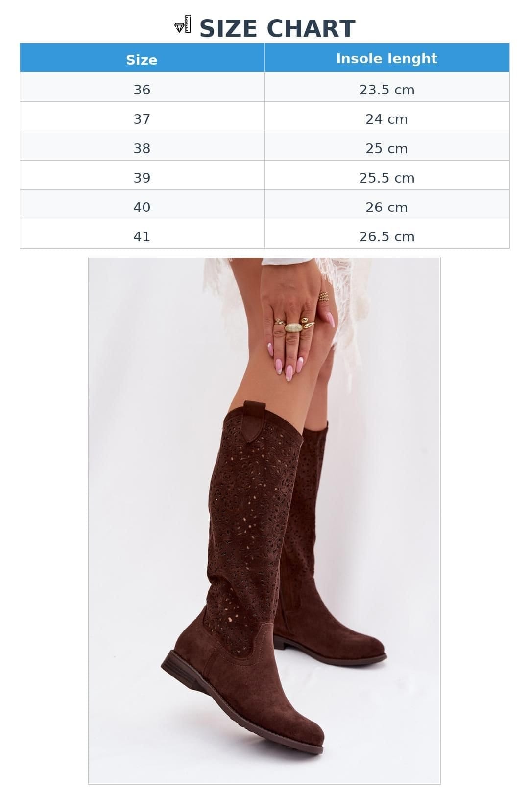 Love Lace Love Lace Women's Boho Lace Up Ankle Boots With Cutout Shaft Flat Heel Comfort in Brown - 4