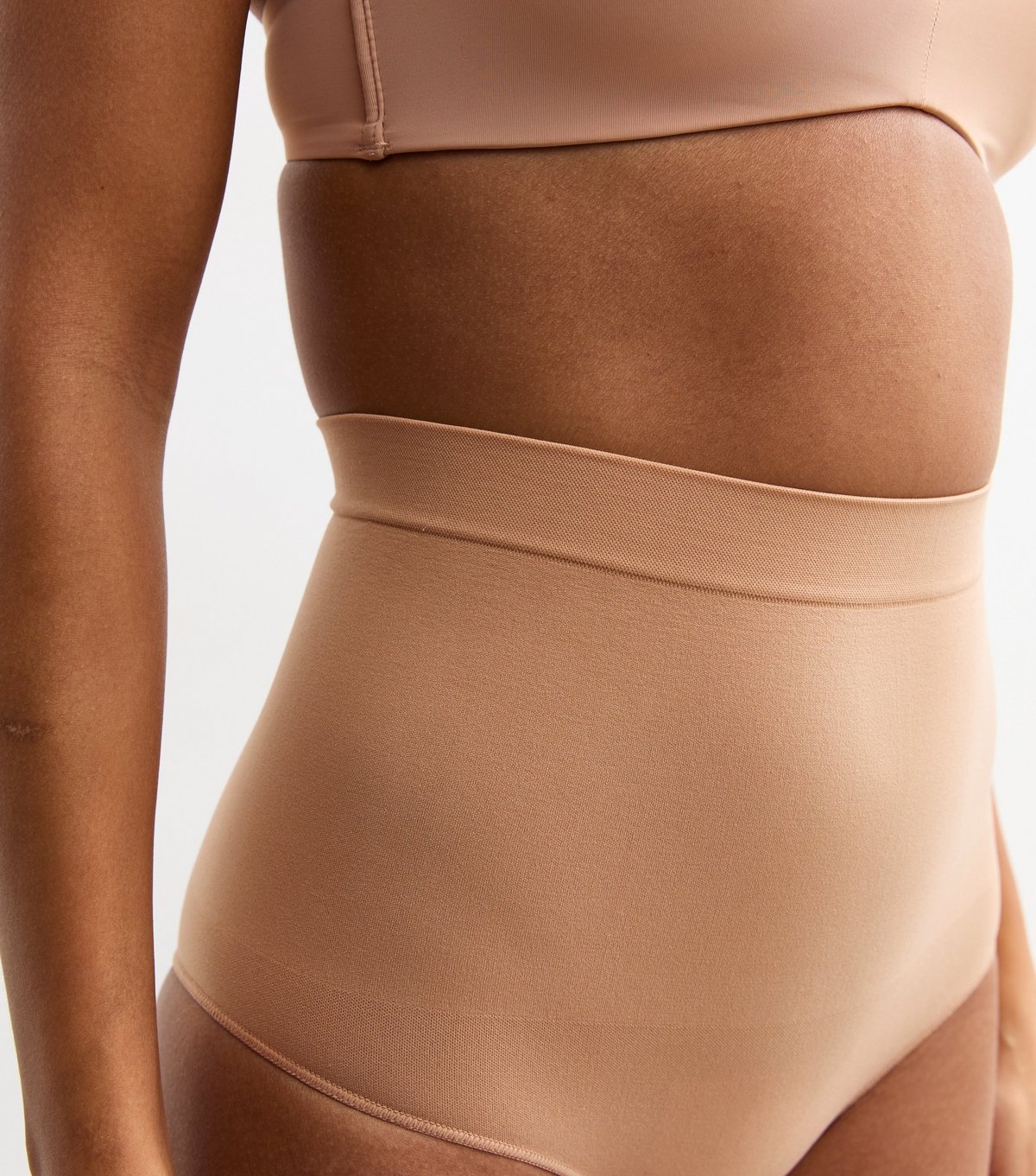 New Look Women's Tan Seamless Shaping High Waisted Brazilian Briefs New Look - 2