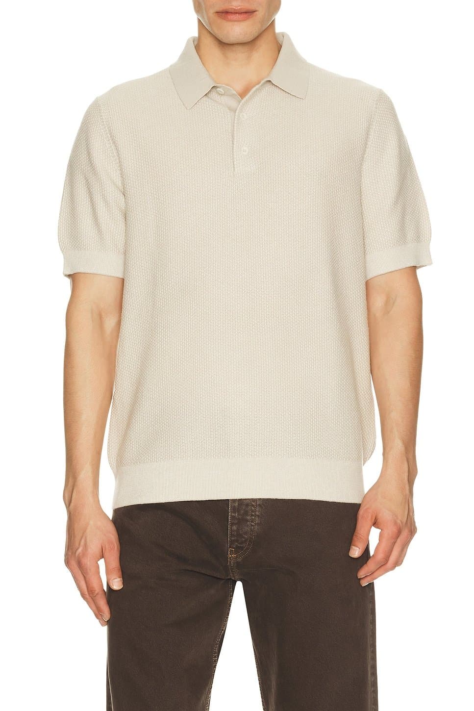 revolve Geo Jacquard Short Sleeve Polo