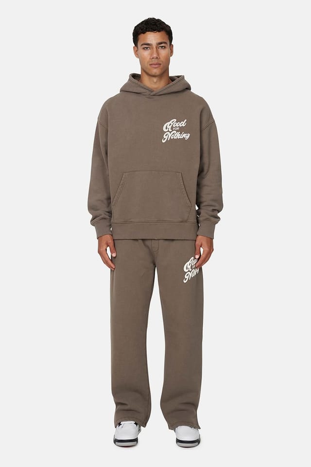 Good For Nothing Good For Nothing Men's Relaxed Hoodie in Brown - 2