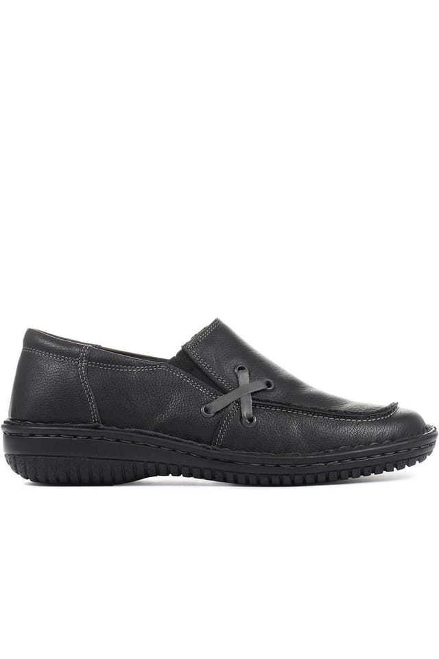 Pavers Pavers Women's Leather Slip On Shoes in Black - 2