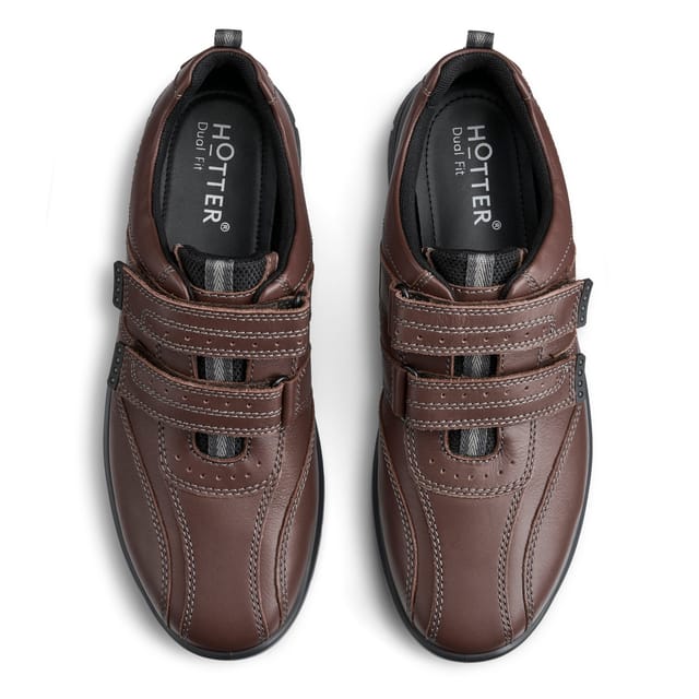 Hotter Hotter Men's Wide Fit 'Energise' Casual Shoe in Walnut - 3