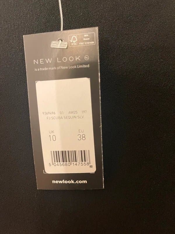 New Look Black sequinned sleeve t shirt