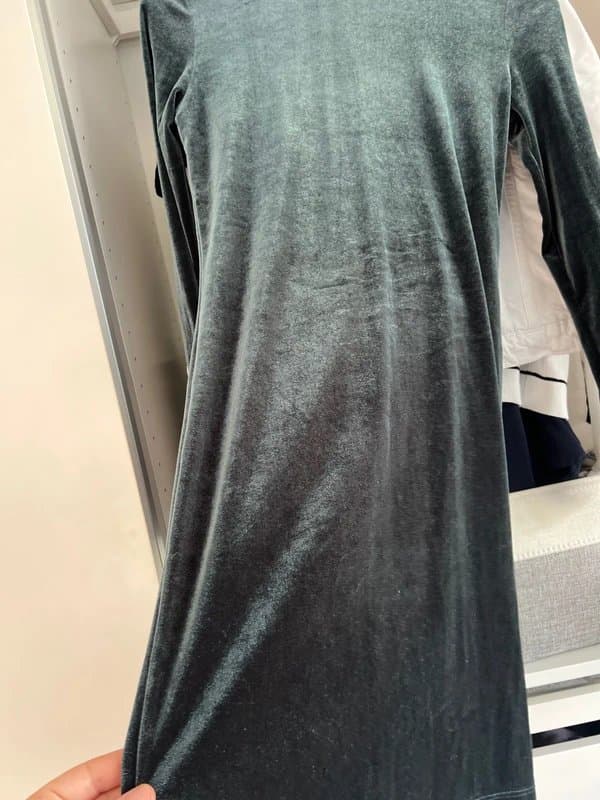 Bershka Green velvet pencil dress