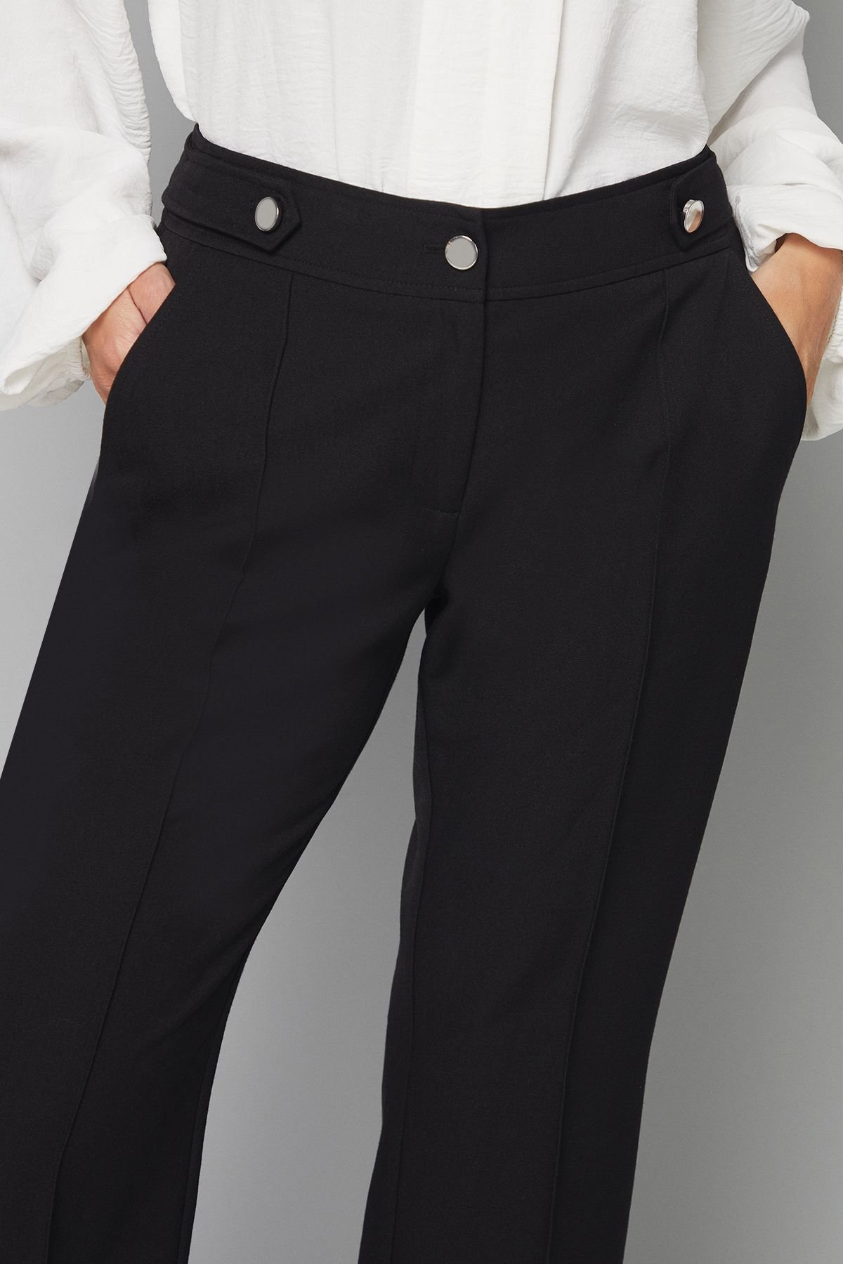 Wallis Wallis Women's Petite Black Smart Bootcut Leg Trousers - 4