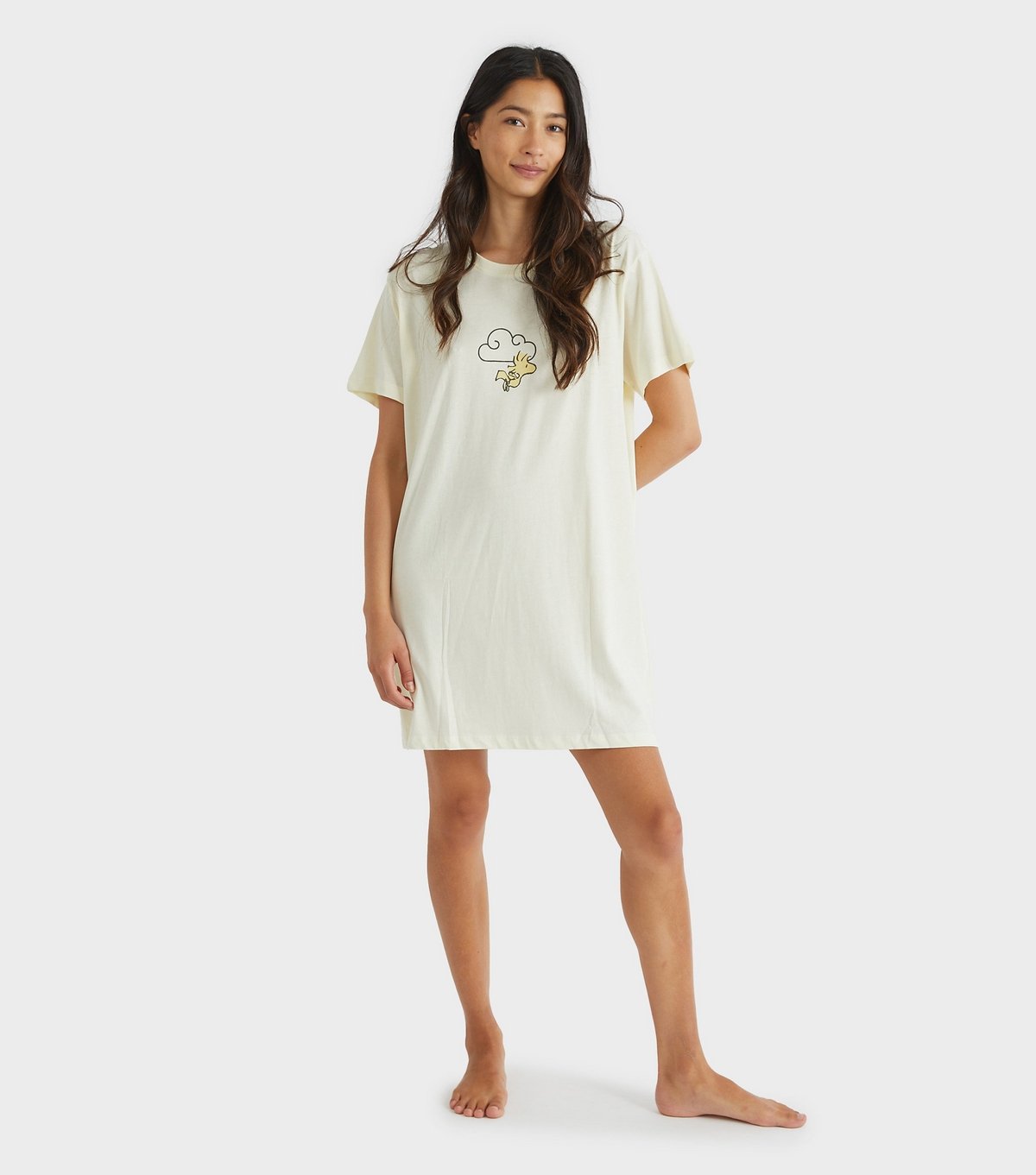 Skinnydip Women's Cream Snoopy Print Nightdress Skinnydip New Look - 2