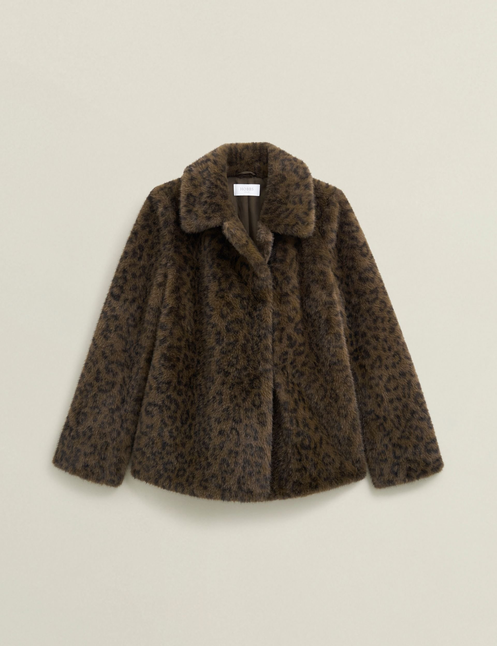 Hobbs London Hobbs London Women's Dania Leopard Coat in Dark Brown - 2
