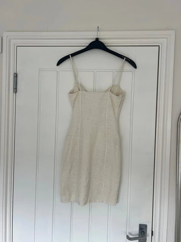 Bershka Cream lined Bershka mini dress