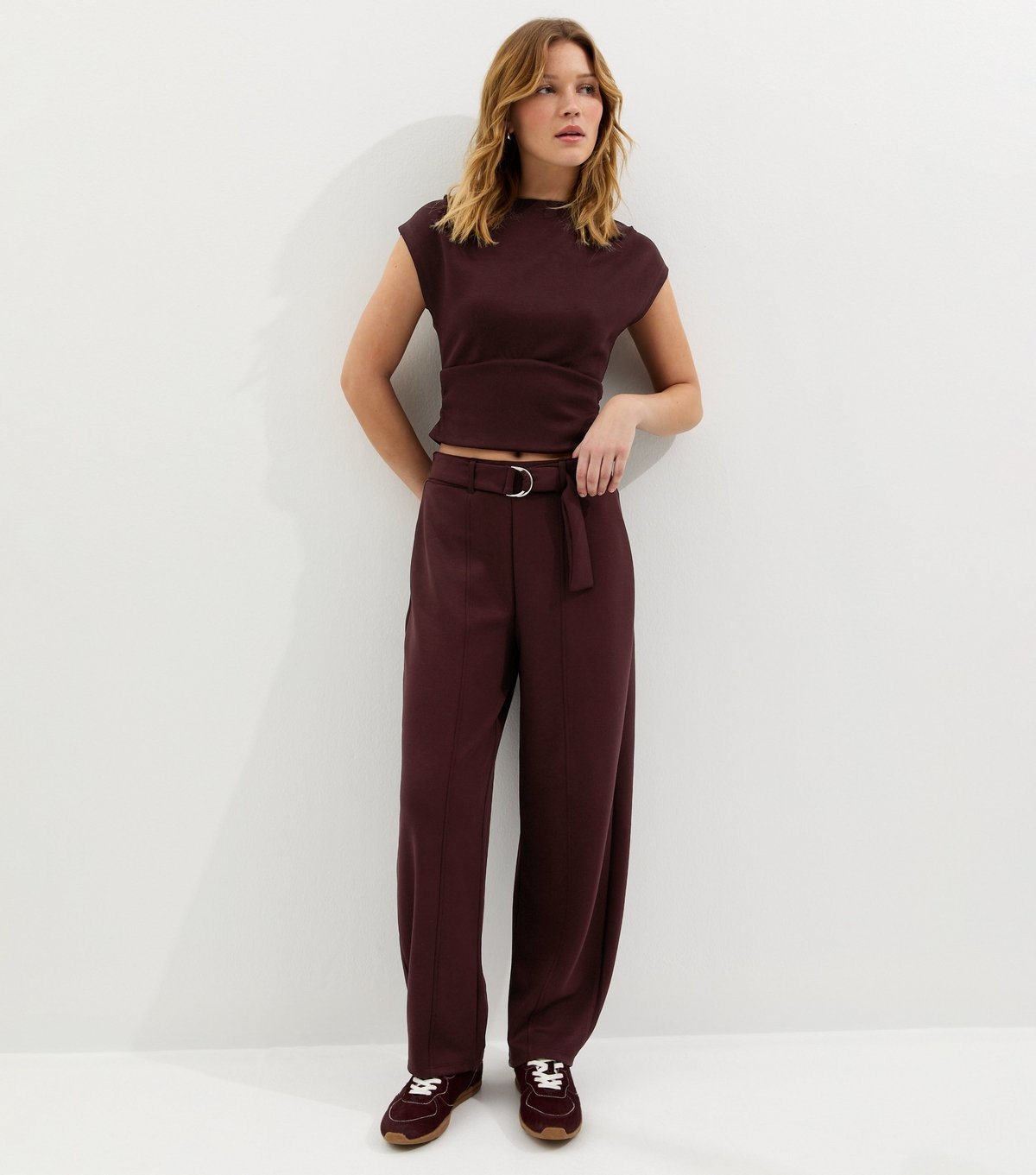 New Look Women's Dark Burgundy Gathered Shoulder Top New Look - 3