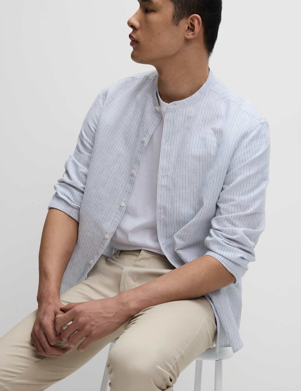 Marks & Spencer M&S Skinny Fit Stretch Chinos Medium Beige - 2