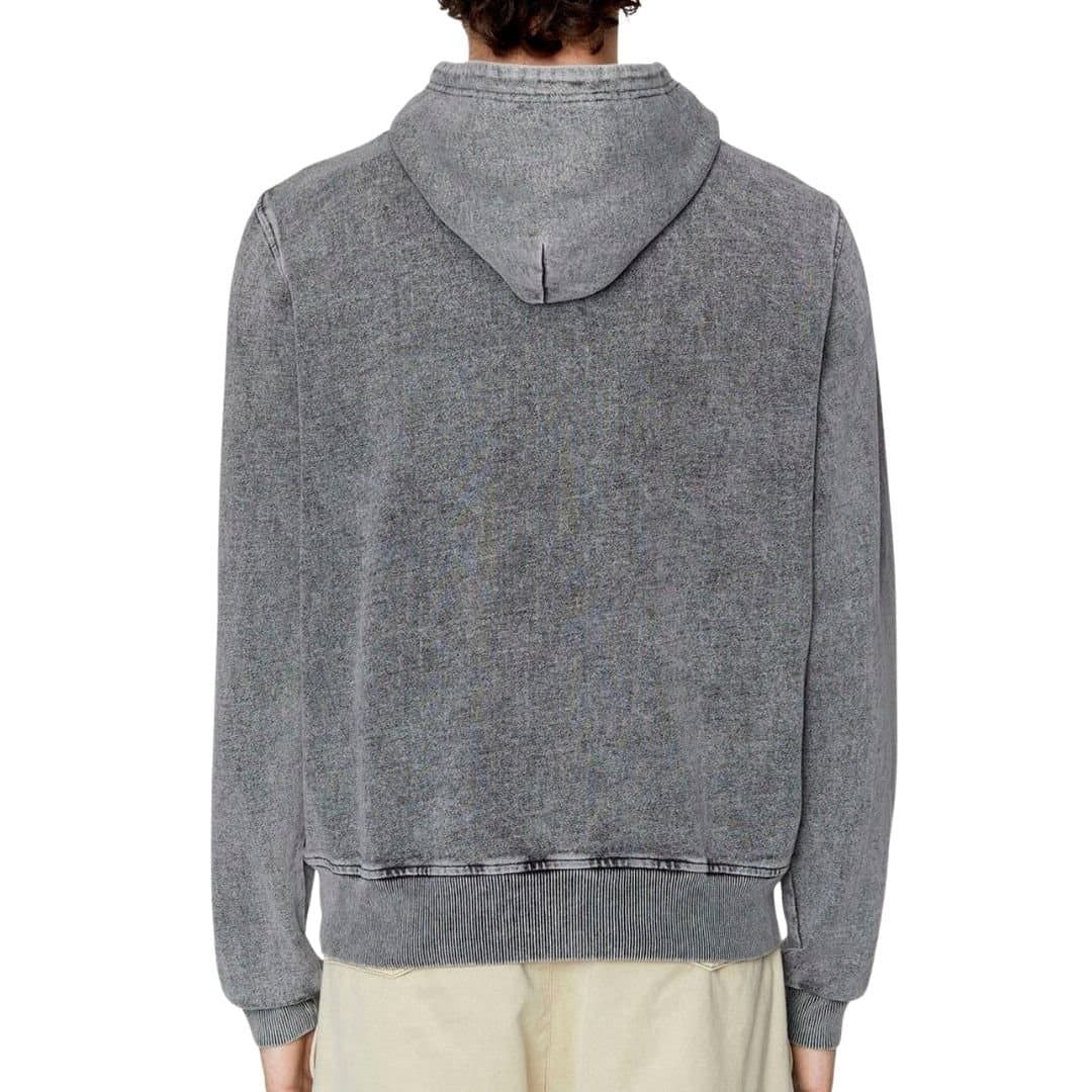 Diesel Diesel Men's Simple Logo Faded Grey Hoodie