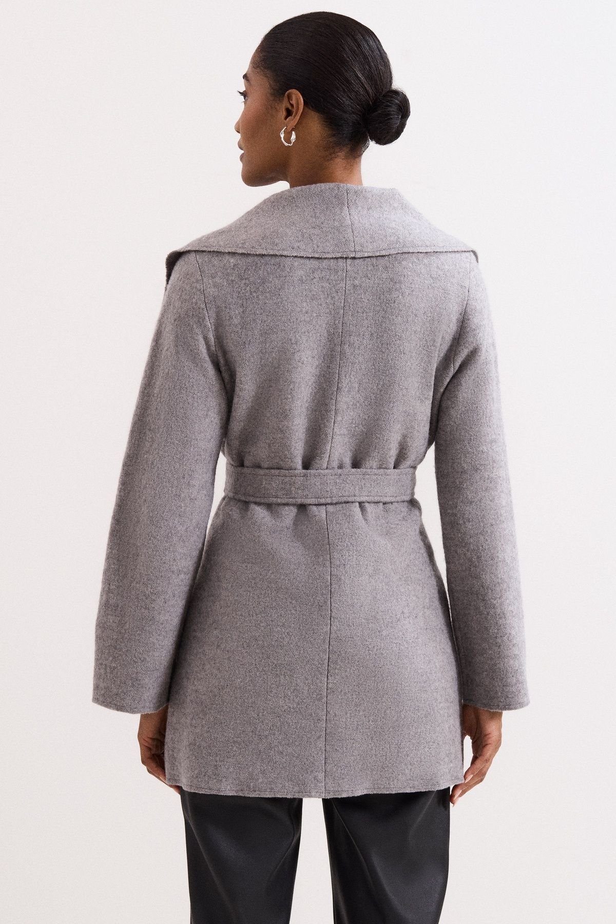 Phase Eight Phase Eight Women's Lisa Tassel Belted Coat in Mid Grey - 4