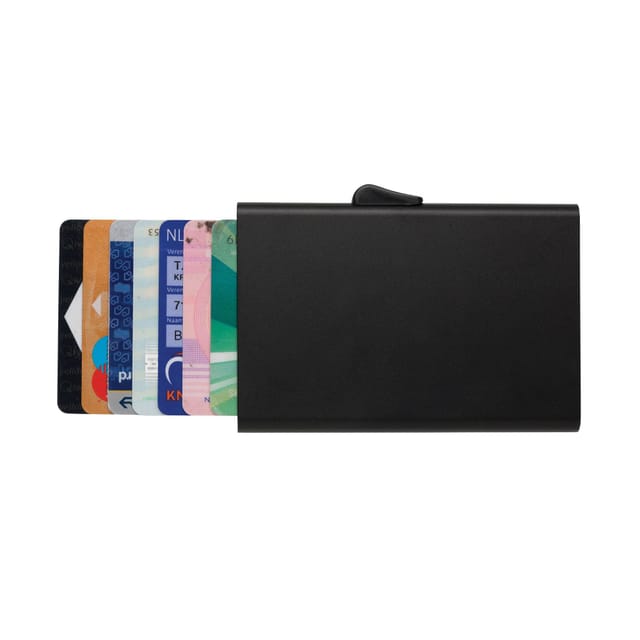 C-Secure C-Secure Men's Aluminium RFID Blocking Card Holder in Black - 3