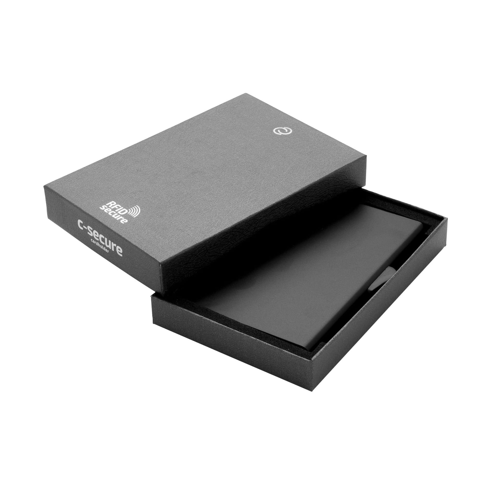C-Secure C-Secure Men's Aluminium RFID Blocking Card Holder in Black - 4