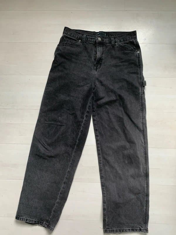 ASOS Design Faded black cargo jeans