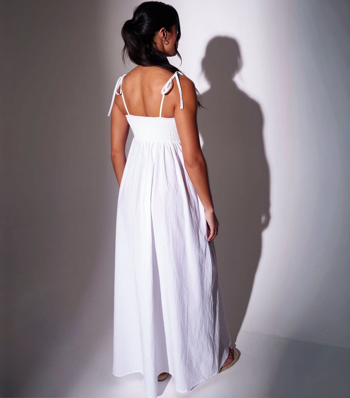 South Beach Women's White Flower Embroidered Maxi Dress South Beach New Look - 4